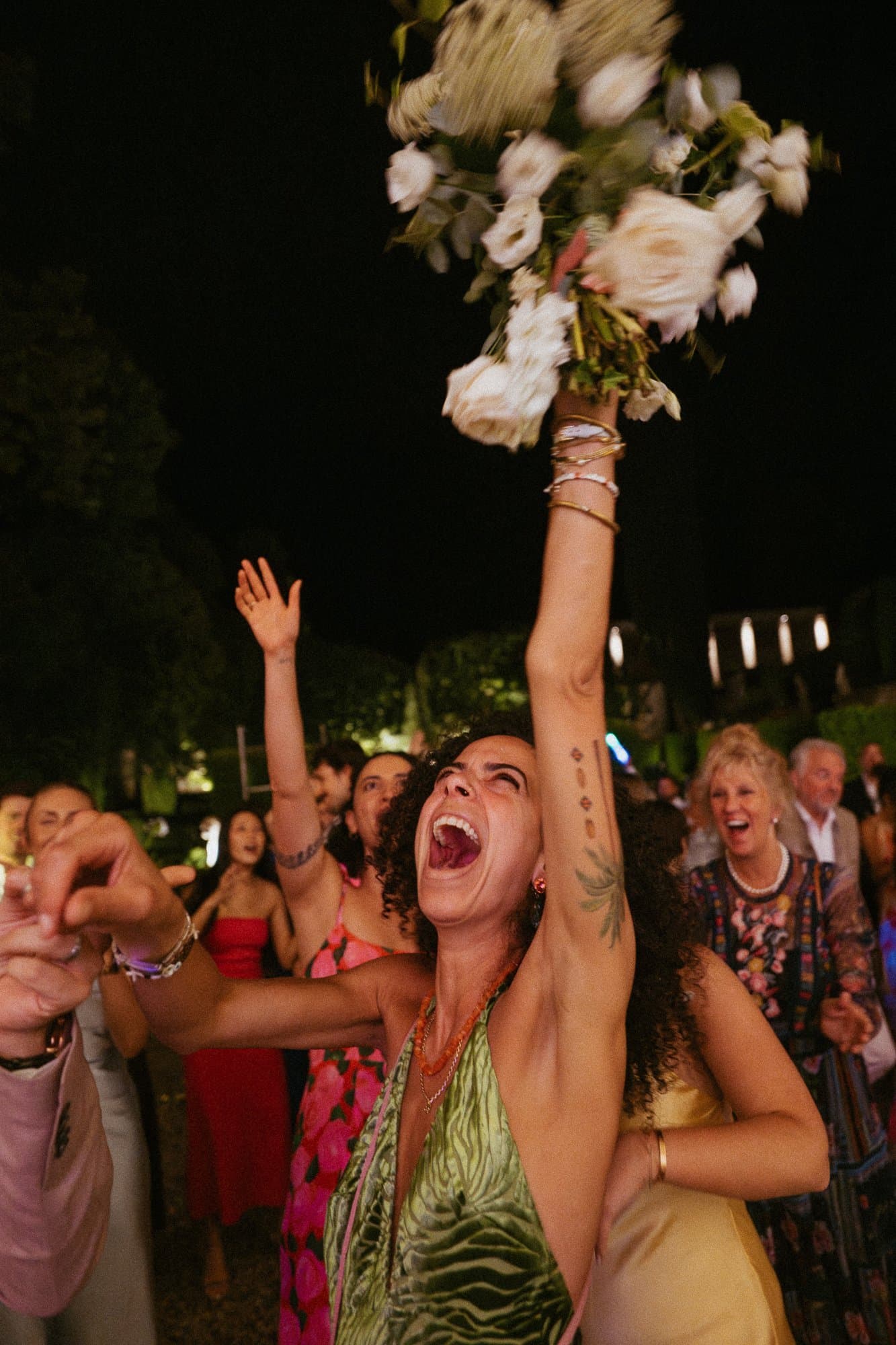Destination wedding party celebration