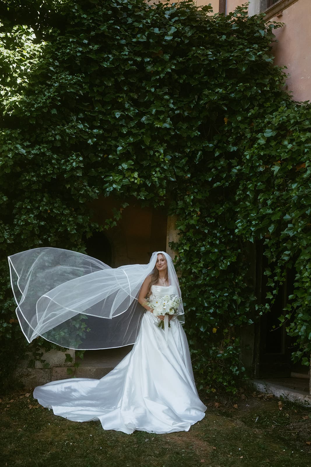 Couple portrait at a destination wedding in Europe