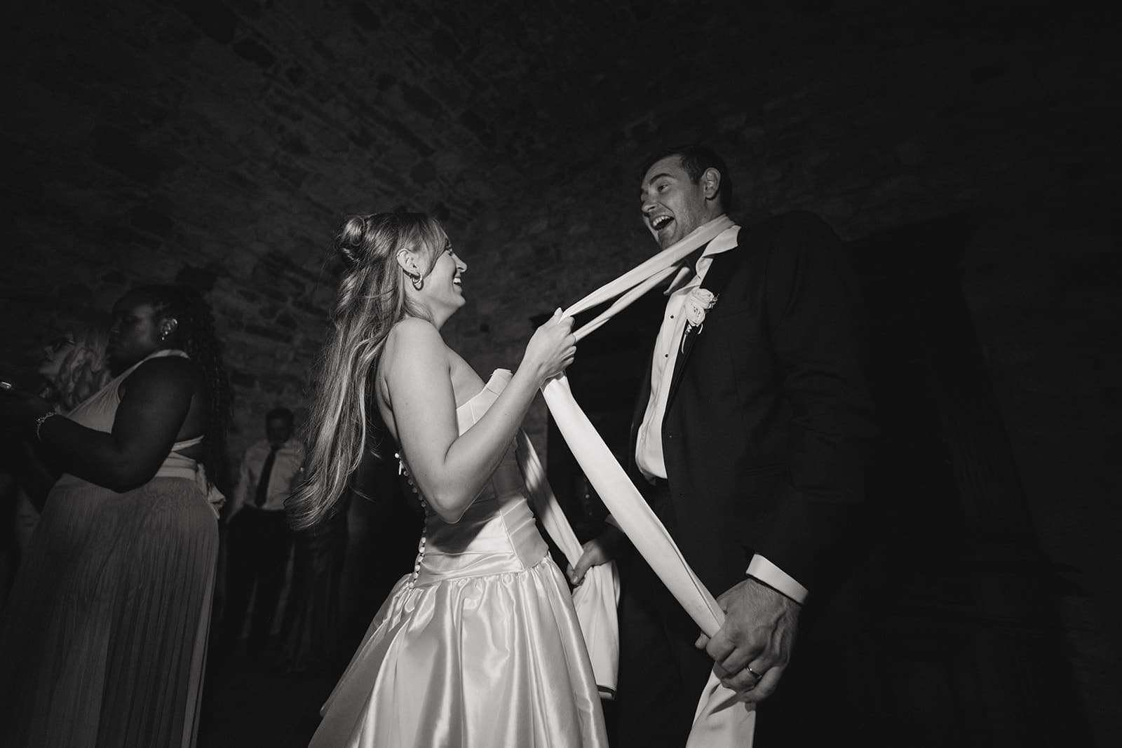 Couple celebrating at their destination wedding
