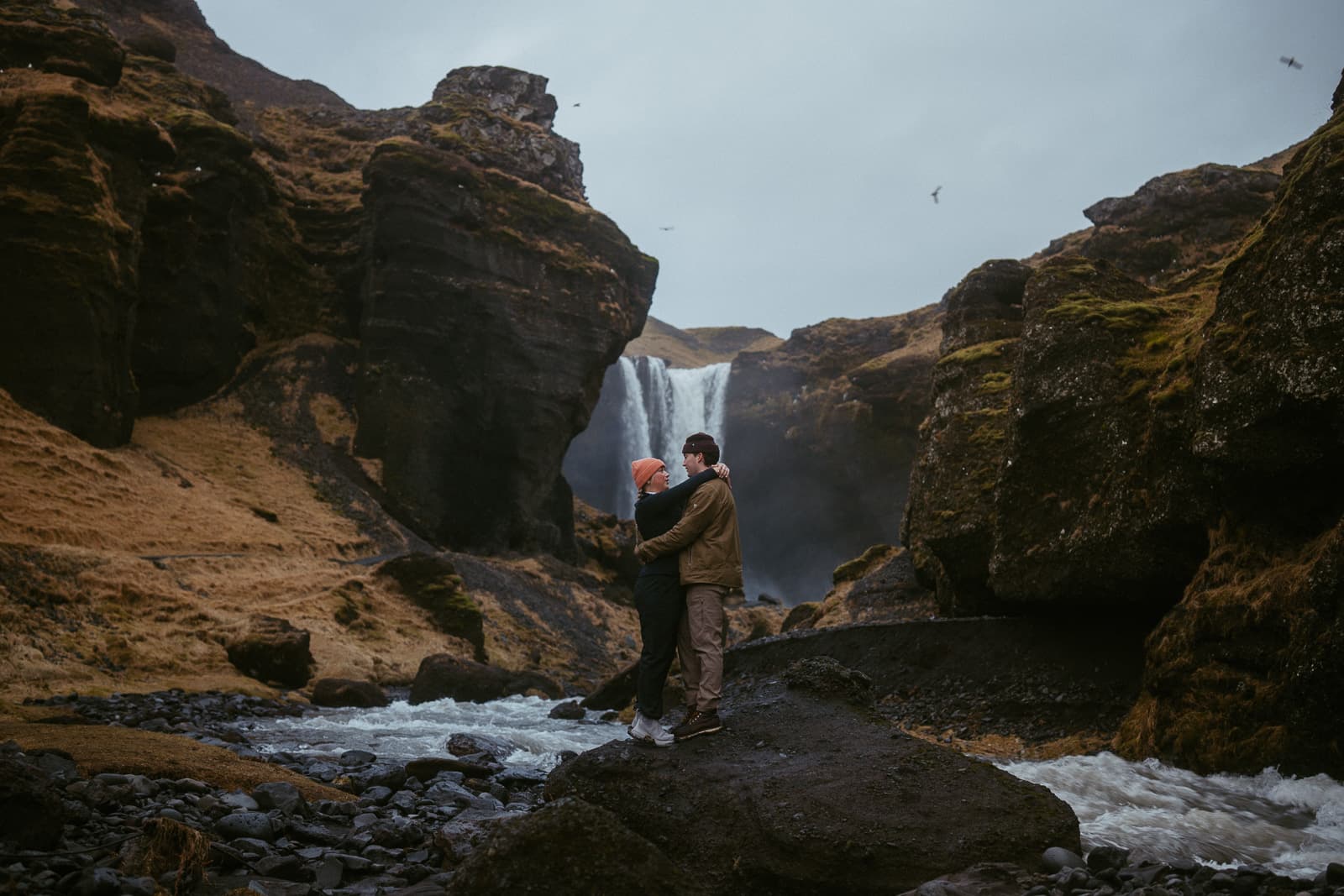 Ian &amp; Maggie’s Surprise Winter Proposal at Kvernufoss – An Unforgettable Iceland Moment