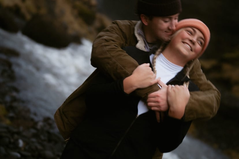 Ian & Maggie’s Surprise Winter Proposal at Kvernufoss – An Unforgettable Iceland Moment