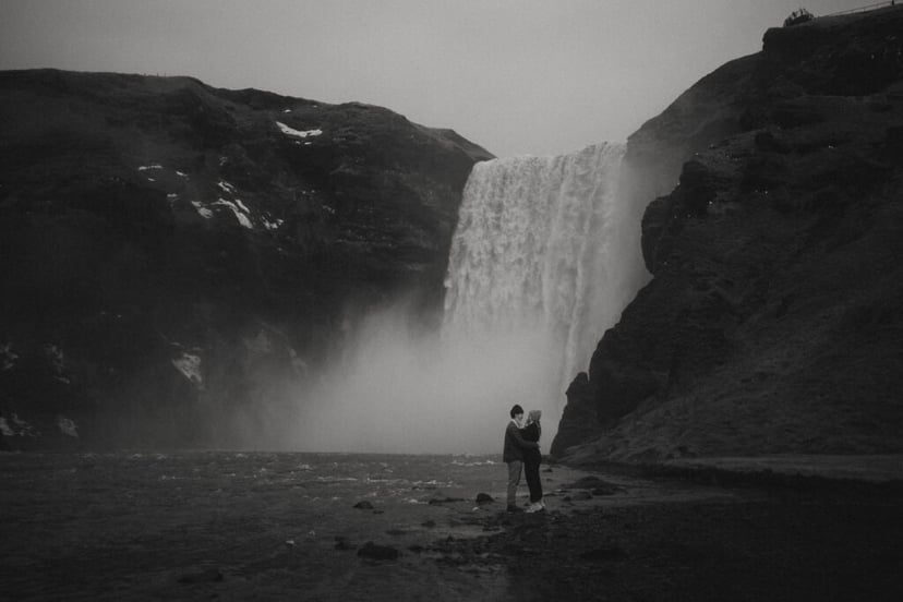 Ian & Maggie’s Surprise Winter Proposal at Kvernufoss – An Unforgettable Iceland Moment