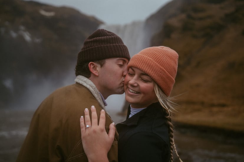 Ian & Maggie’s Surprise Winter Proposal at Kvernufoss – An Unforgettable Iceland Moment