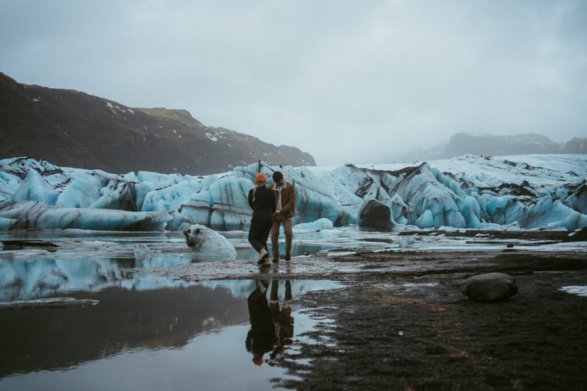 Ian & Maggie’s Surprise Winter Proposal at Kvernufoss – An Unforgettable Iceland Moment
