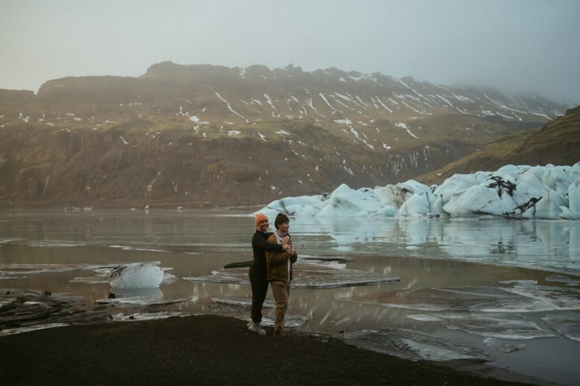 Ian & Maggie’s Surprise Winter Proposal at Kvernufoss – An Unforgettable Iceland Moment