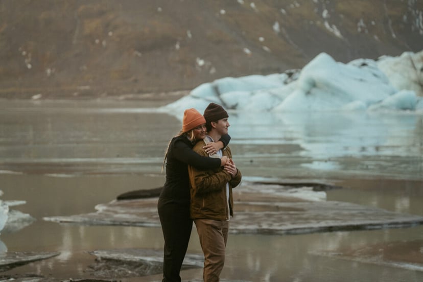Ian & Maggie’s Surprise Winter Proposal at Kvernufoss – An Unforgettable Iceland Moment