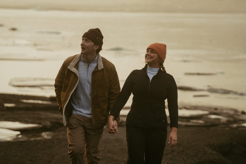 Ian & Maggie’s Surprise Winter Proposal at Kvernufoss – An Unforgettable Iceland Moment