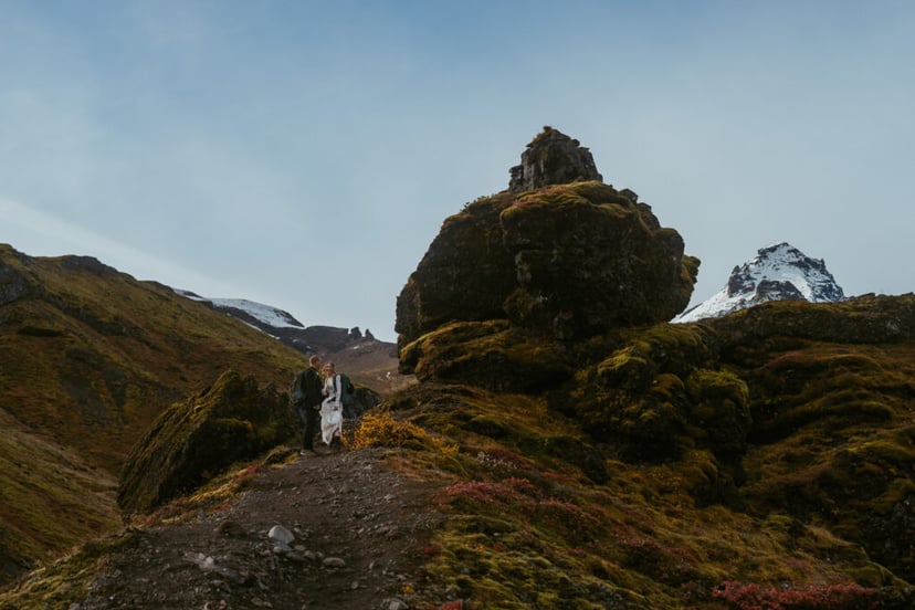 Couple eloping in Iceland a multi-day elopement adventure