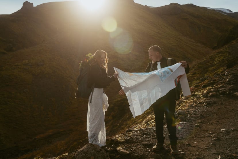 Couple eloping in Iceland a multi-day elopement adventure