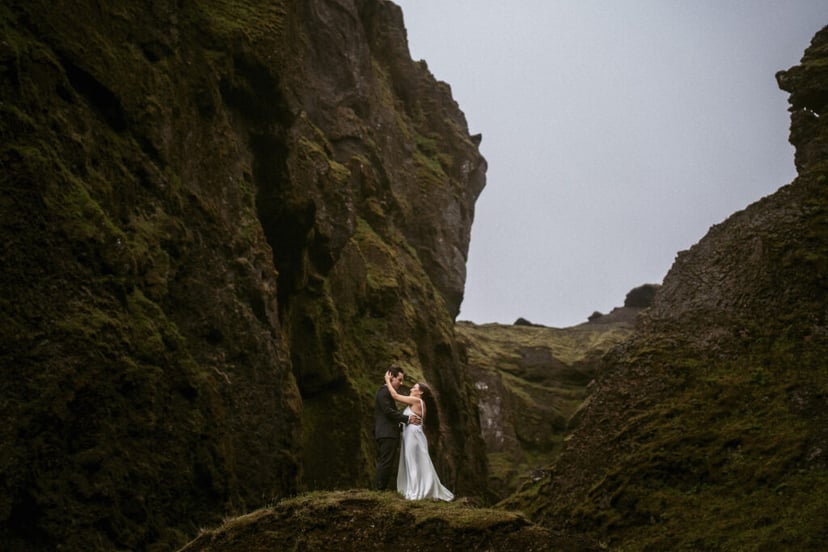 Couple eloping in Iceland a multi-day elopement adventure