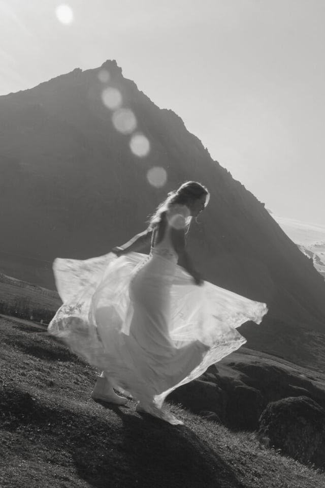 Iceland Wedding Photos on Snæfellsnes – Waterfalls, Lava Fields & Fog