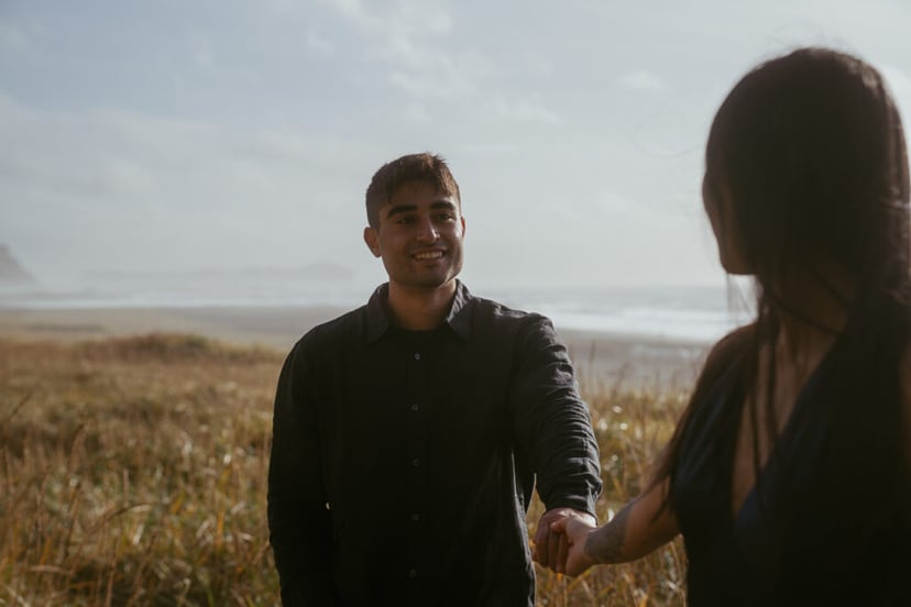 Iceland Engagement Session | Felicia & Deno at Víkurfjara Beach