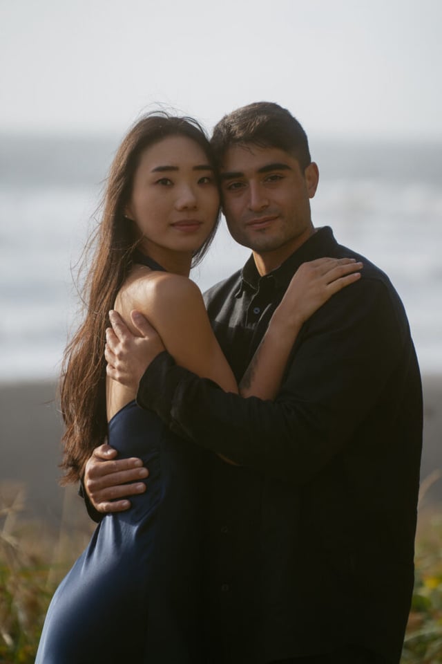 Iceland Engagement Session | Felicia & Deno at Víkurfjara Beach