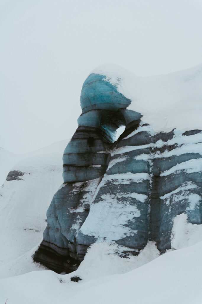 katla ice cave in winter