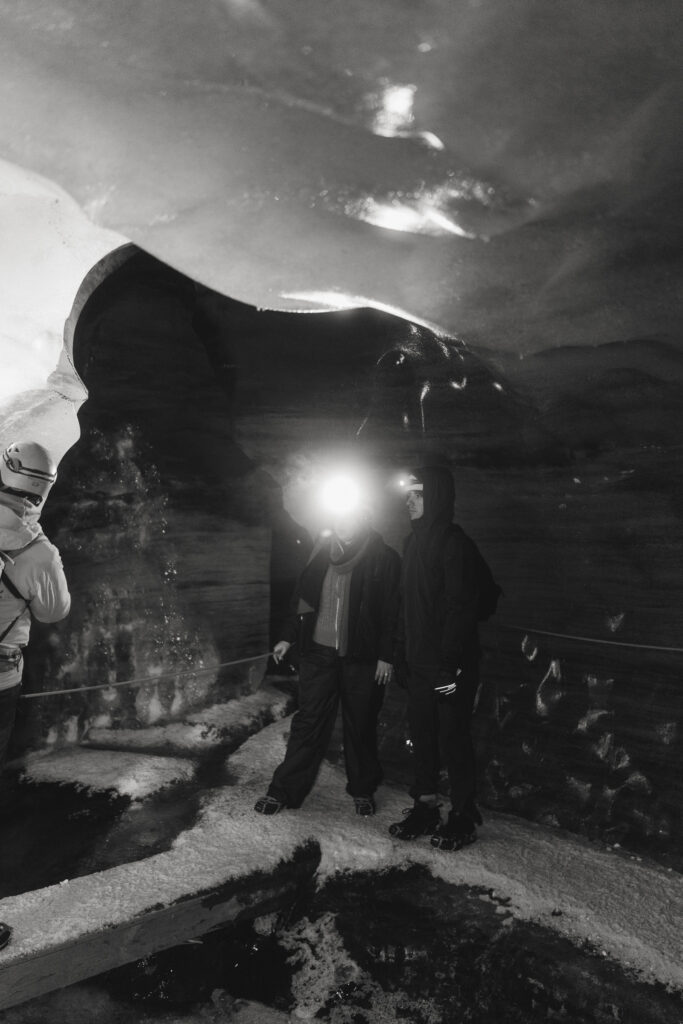 couple in katla ice cave
