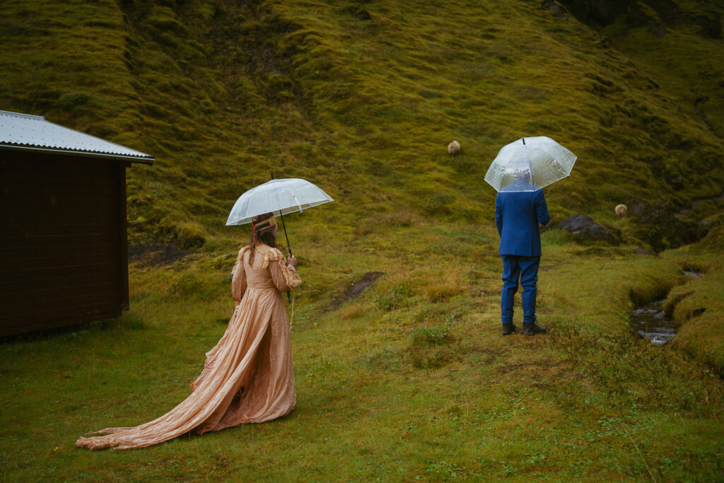first look in iceland, couple eloping